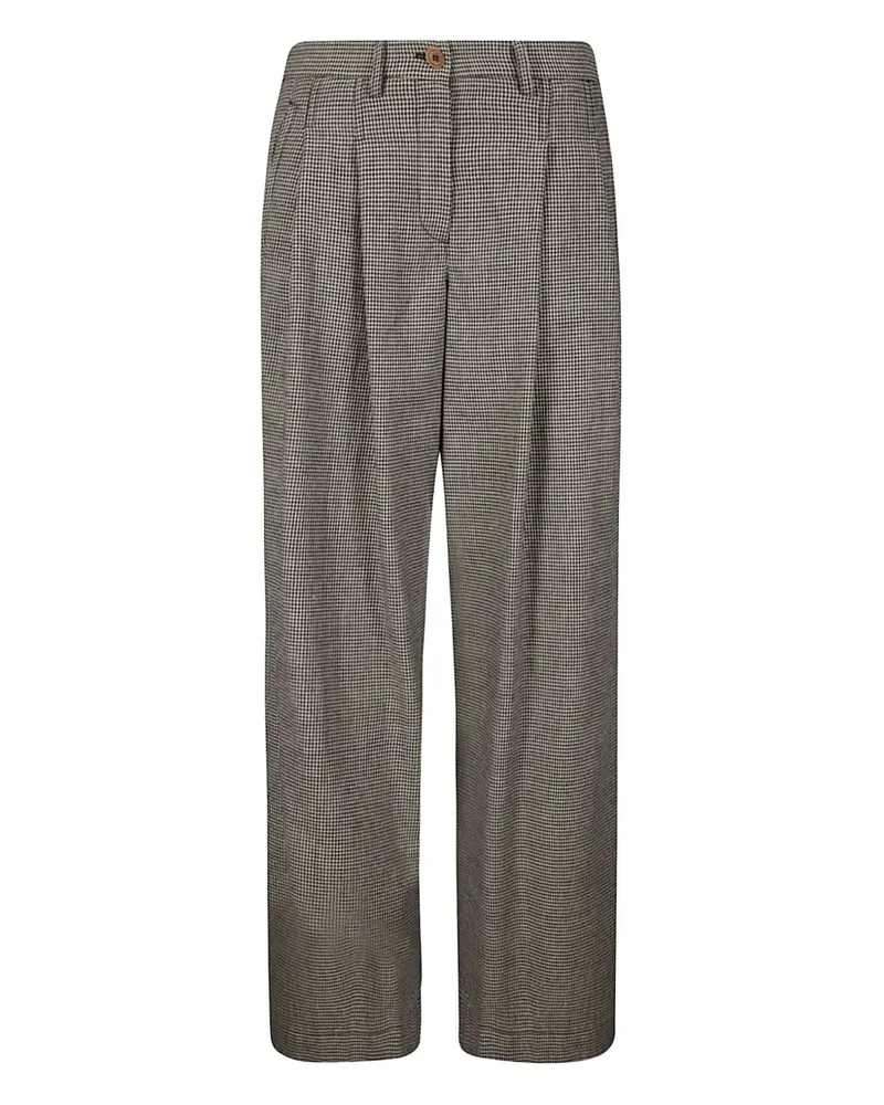 Jejia Katherine Hose mit Hahnentrittmuster - Schwarz Schwarz