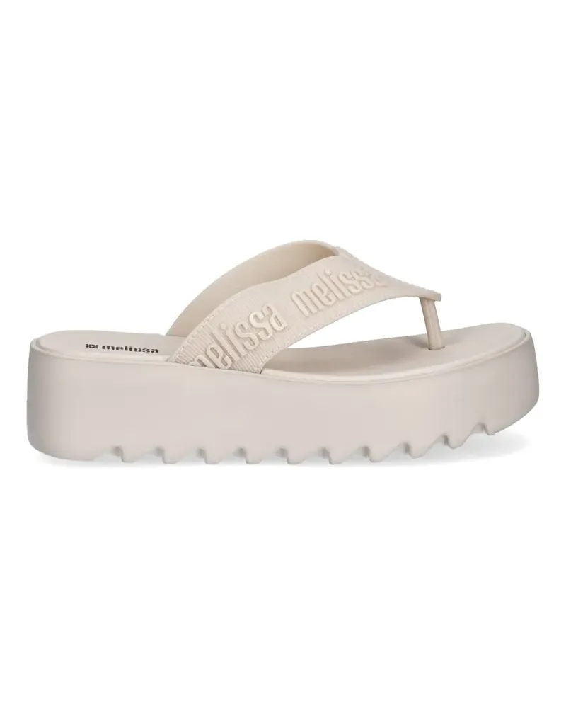 Melissa logo-embossed platform sandals - Nude Nude