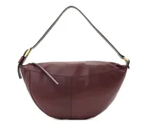 Le Slouchy Schultertasche aus Leder - Rot