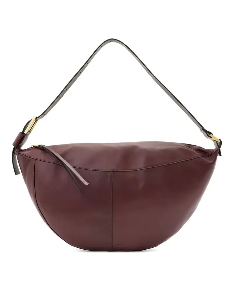 AllSaints Luna Slouchy leather shoulder bag - Rot Rot