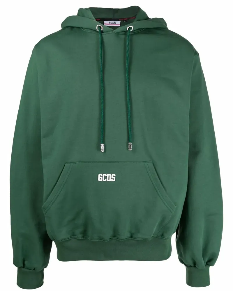 GCDS Hoodie mit Logo-Schild - Grün Grün