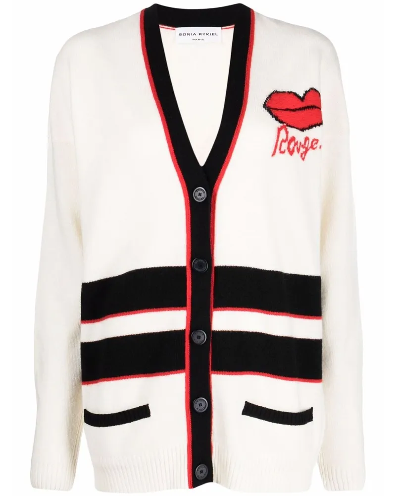 Sonia Rykiel Cardigan mit Streifen Nude