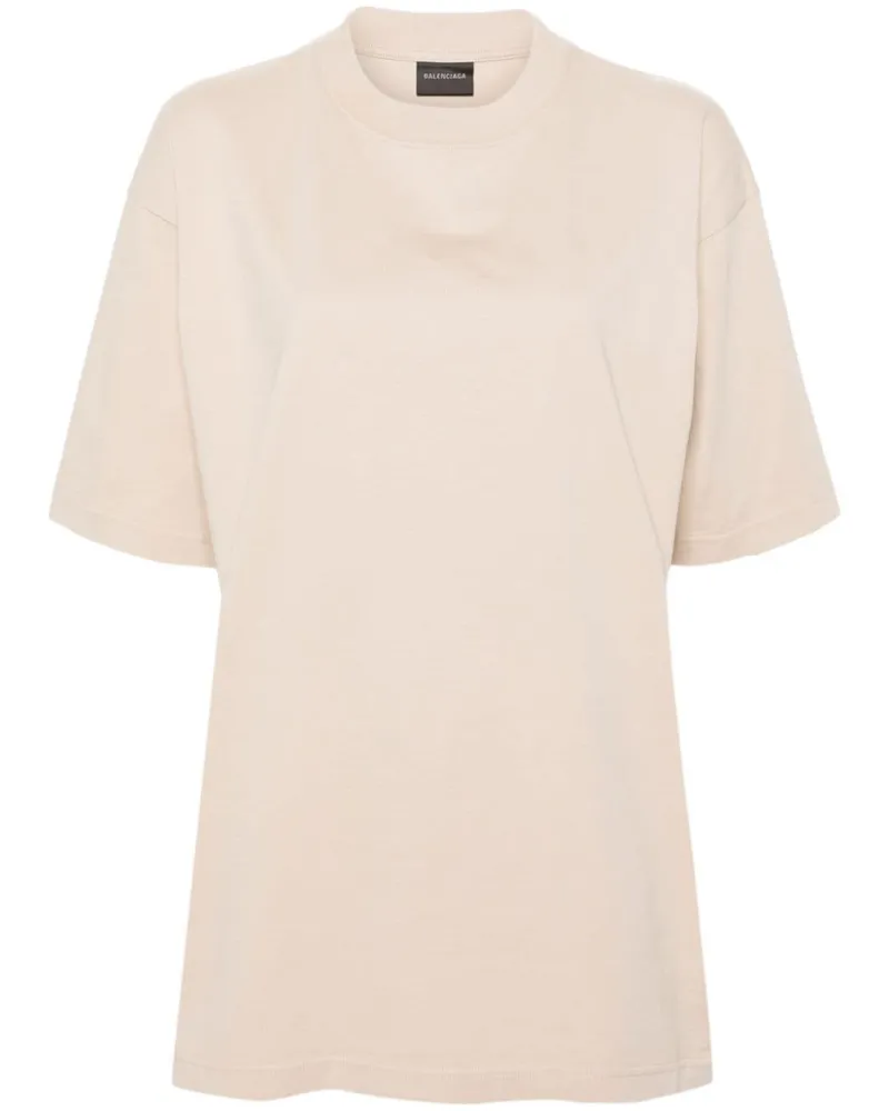 Balenciaga T-Shirt mit Strass - Nude Nude