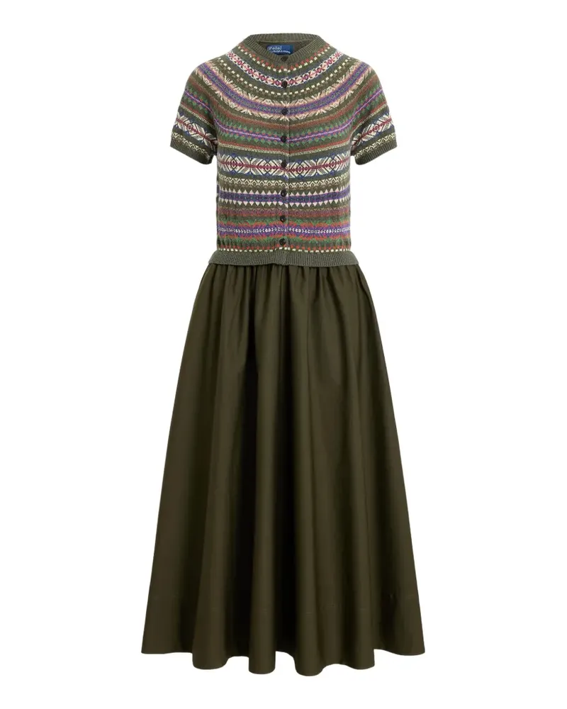 Ralph Lauren Kleid mit Fair-Isle-Muster - Grün Grün
