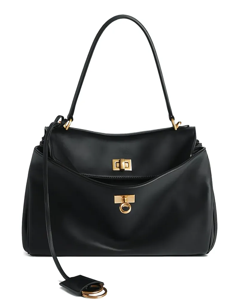 Balenciaga small Rodeo leather tote bag - Schwarz Schwarz