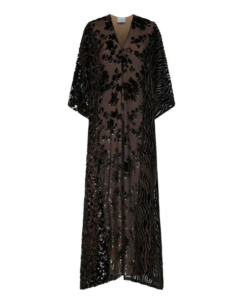 Pierre-Louis Mascia Samtkleid mit Pailletten - Braun Braun