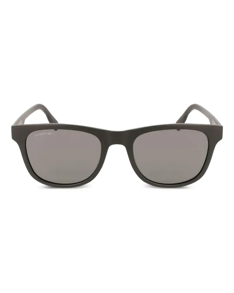 Lacoste matte-finish rectangle-frame sunglasses - Schwarz Schwarz