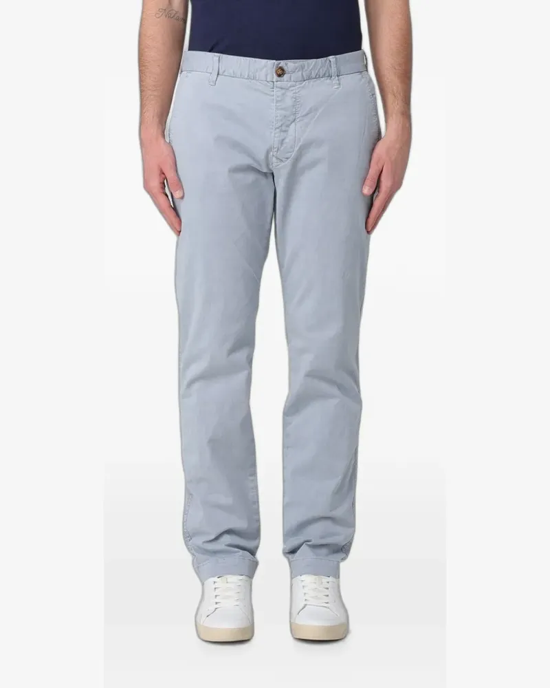Blauer button-up chino trousers Blau