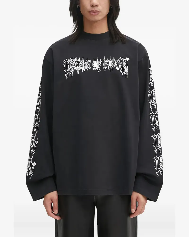 VETEMENTS Langarmshirt aus Baumwolle - Schwarz Schwarz