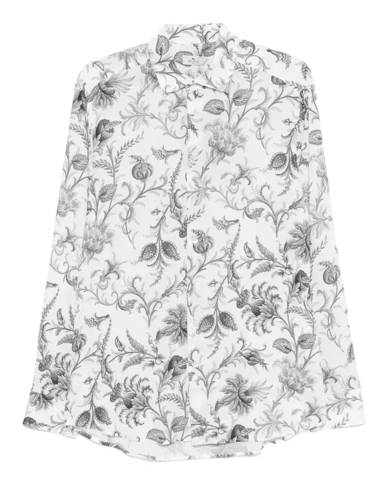 Etro Hemd mit Blumendetail - Weiß Weiß