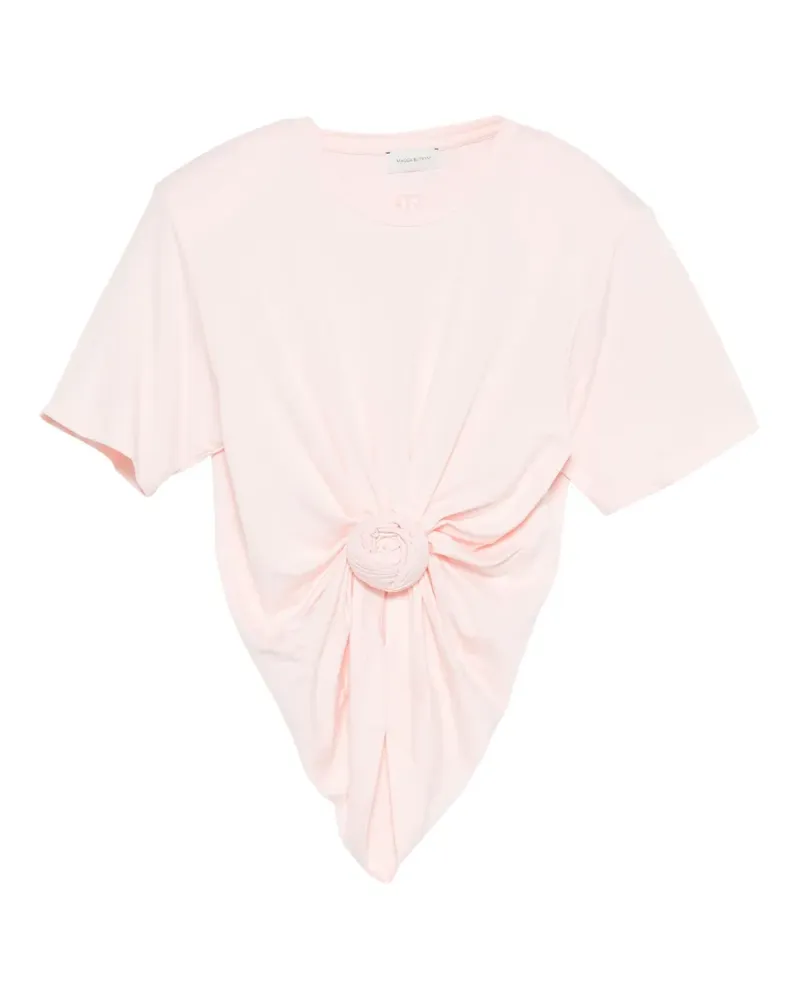 Magda Butrym knotted front T-shirt - Rosa Rosa
