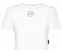 Crystal Hexagon Cropped-T-Shirt - Weiß