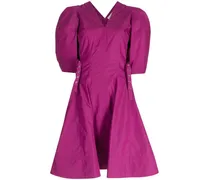 Minikleid mit Puffärmeln - Violett