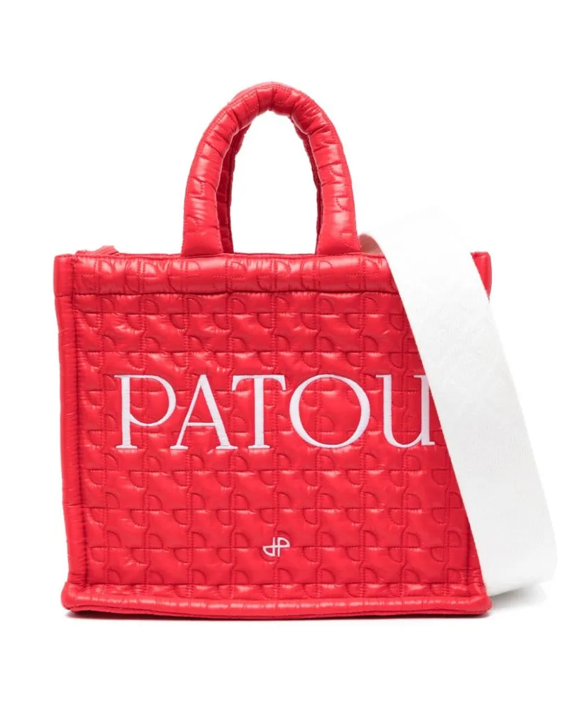 Patou Shopper mit Logo-Stickerei Rot