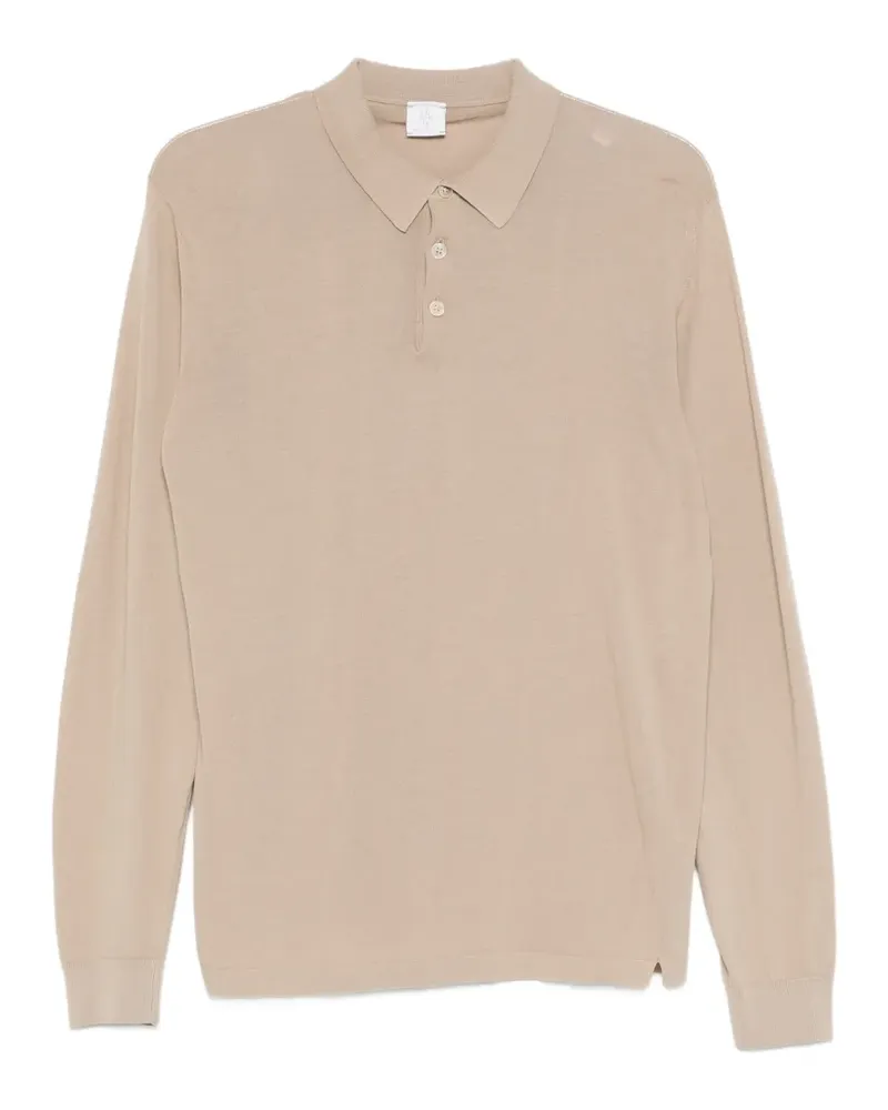 Eleventy Poloshirt mit Knopfleiste - Nude Nude