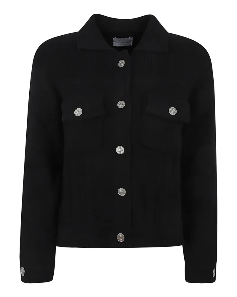 Barrie ribbed-knit button-up jacket - Schwarz Schwarz