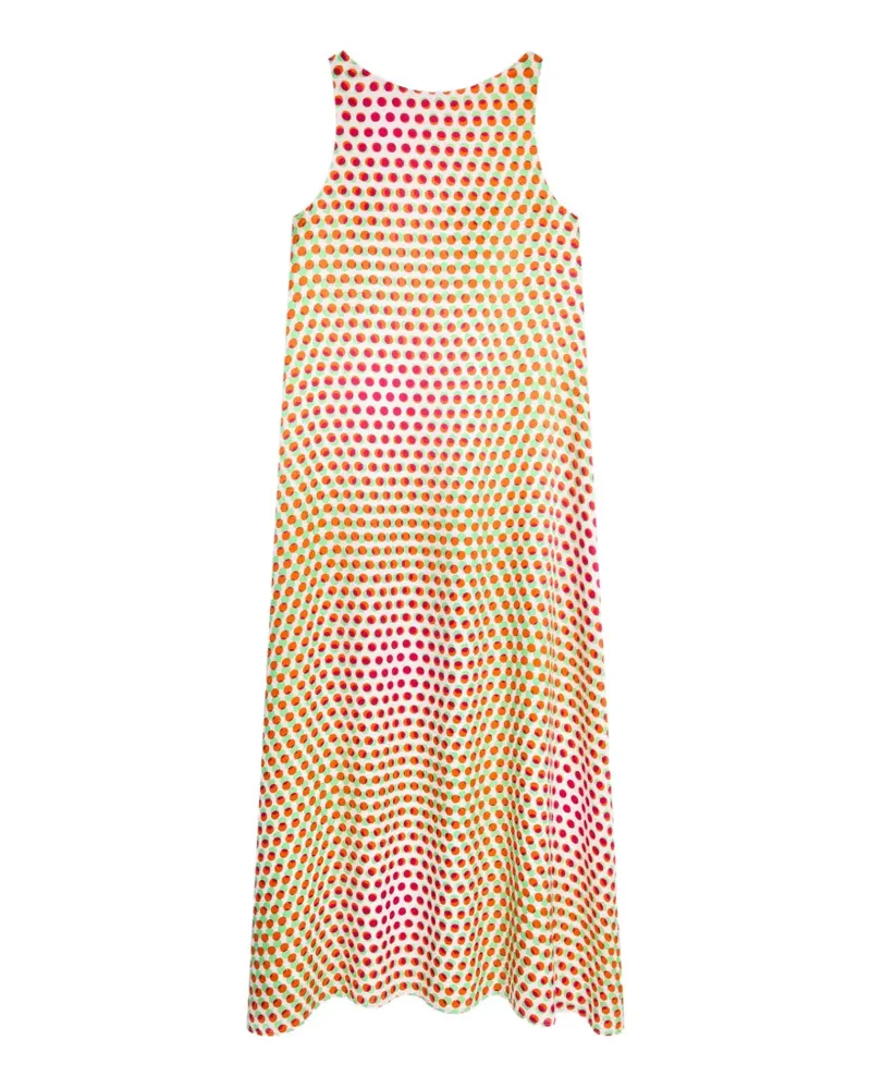 Dries van Noten Maxikleid mit Print - Weiß Weiß