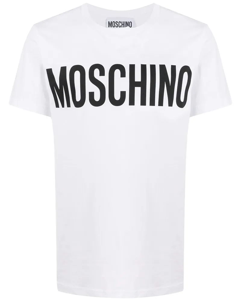 Moschino T-Shirt mit Logo-Print - Weiß Weiß