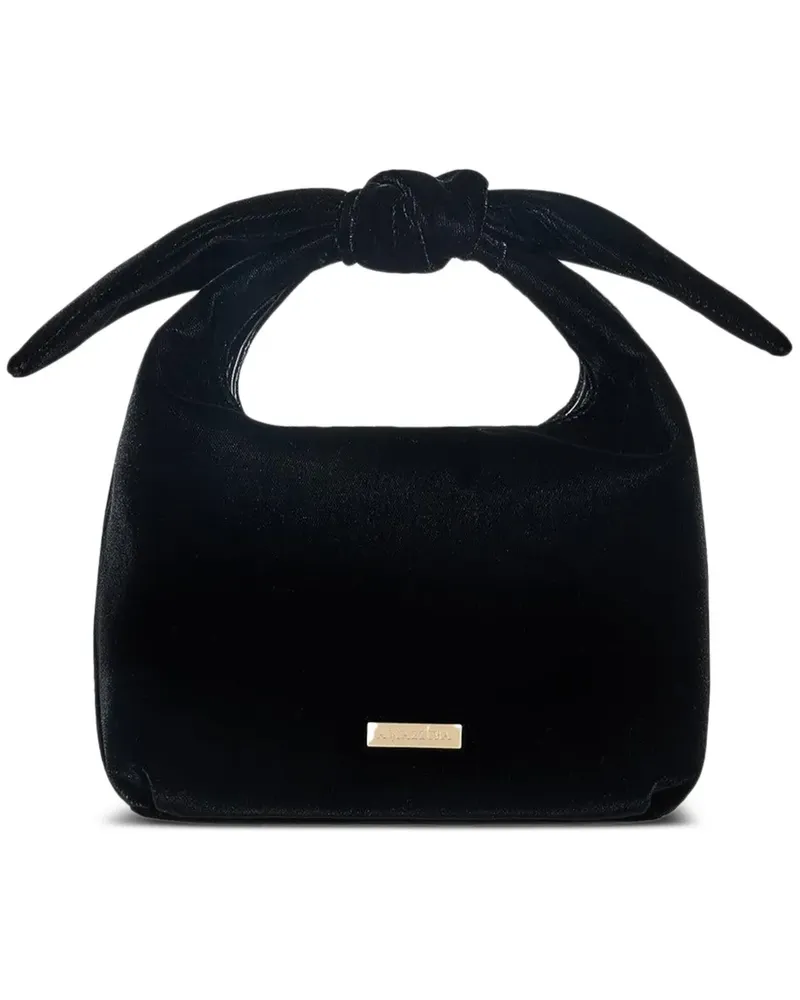 Aquazzura bow tie velvet tote bag - Schwarz Schwarz