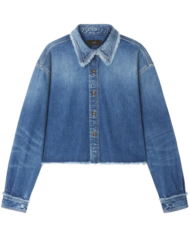 Alanui Jeanshemd mit Fransen - Blau Blau