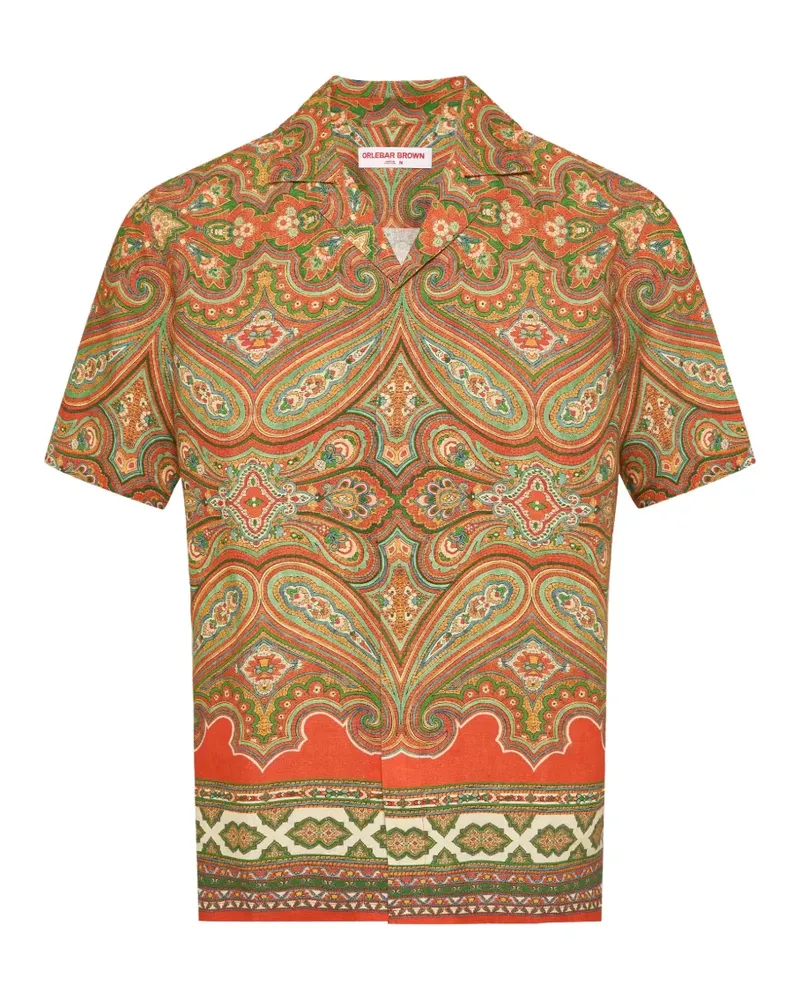 Orlebar Brown Maitan Hemd mit Paisley-Print - Orange Orange