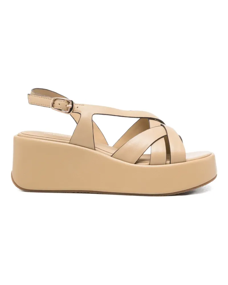 Bruno Premi cross-strap platform sandals - Nude Nude