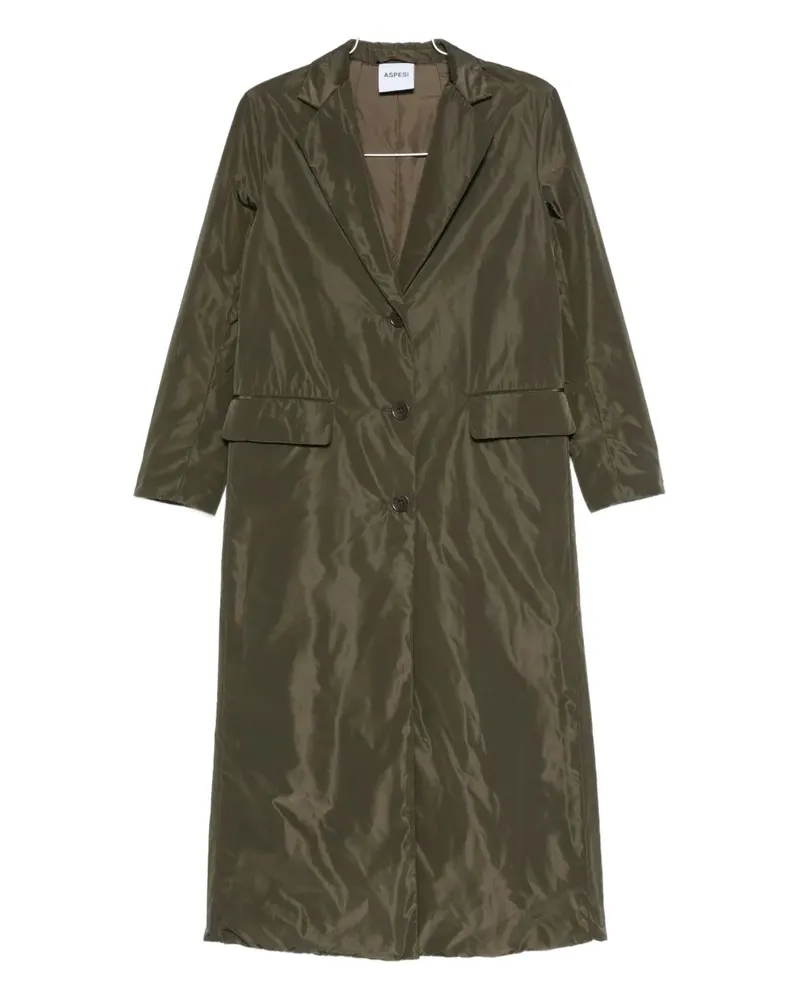 ASPESI button-fastening flap-pocket coat - Grün Grün
