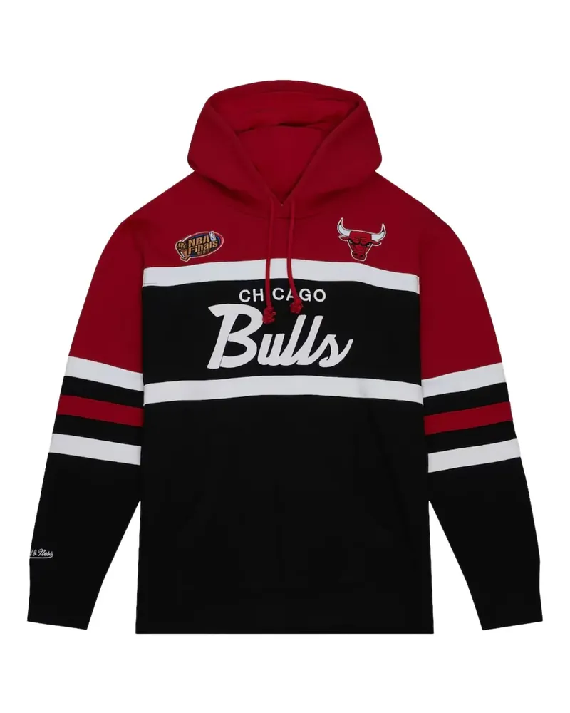 Mitchell & Ness Chicago Bulls Black Head Coach hooded sweater - Schwarz Schwarz
