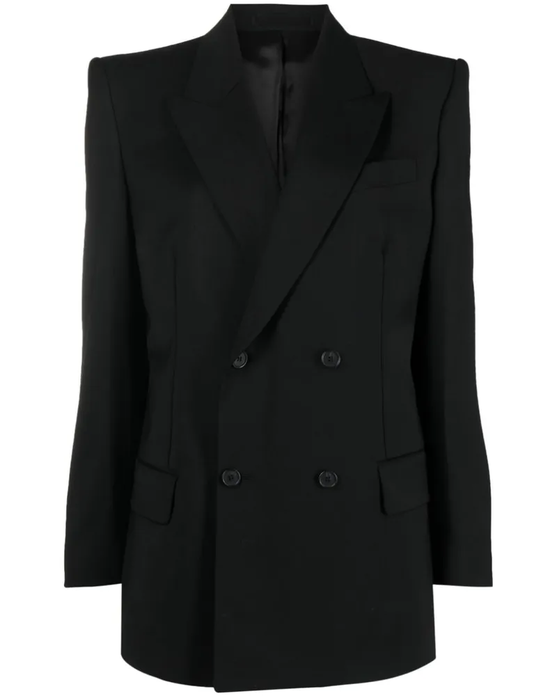 Filippa K Doppelreihiger Blazer Schwarz