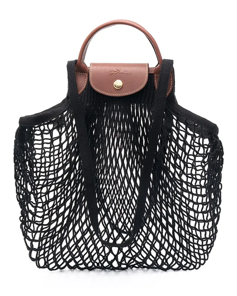 Longchamp Le Pliage Filet Handtasche - Schwarz Schwarz