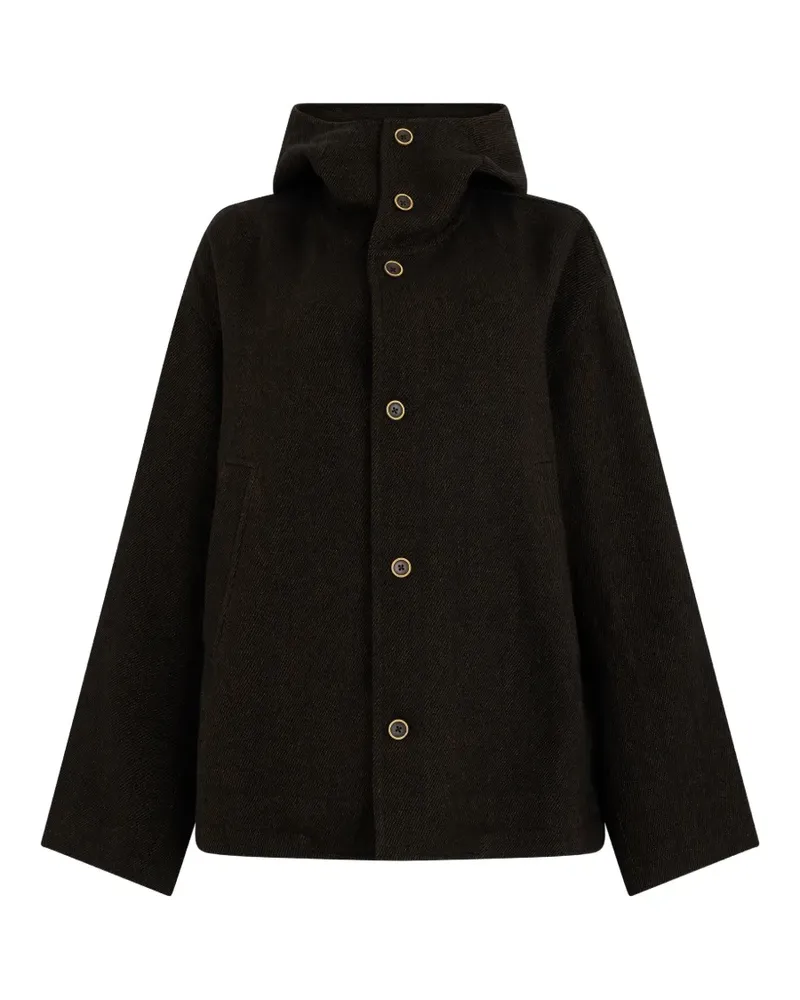 Uma Wang hooded button-up jacket - Braun Braun