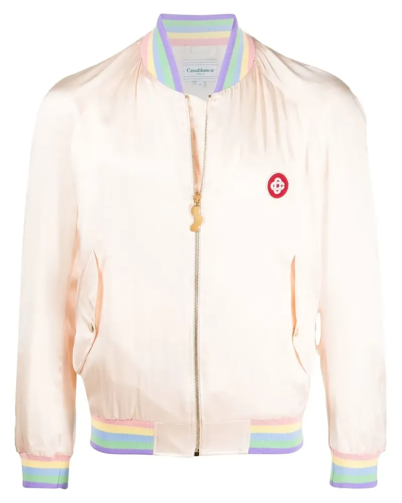 Casablanca Paris Bomberjacke aus Seide - Nude Nude