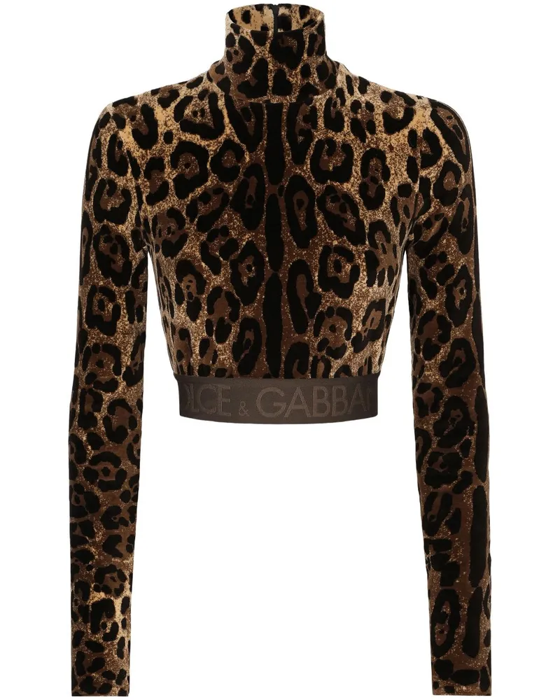 Dolce & Gabbana Top mit Leopardenmuster - Braun Braun