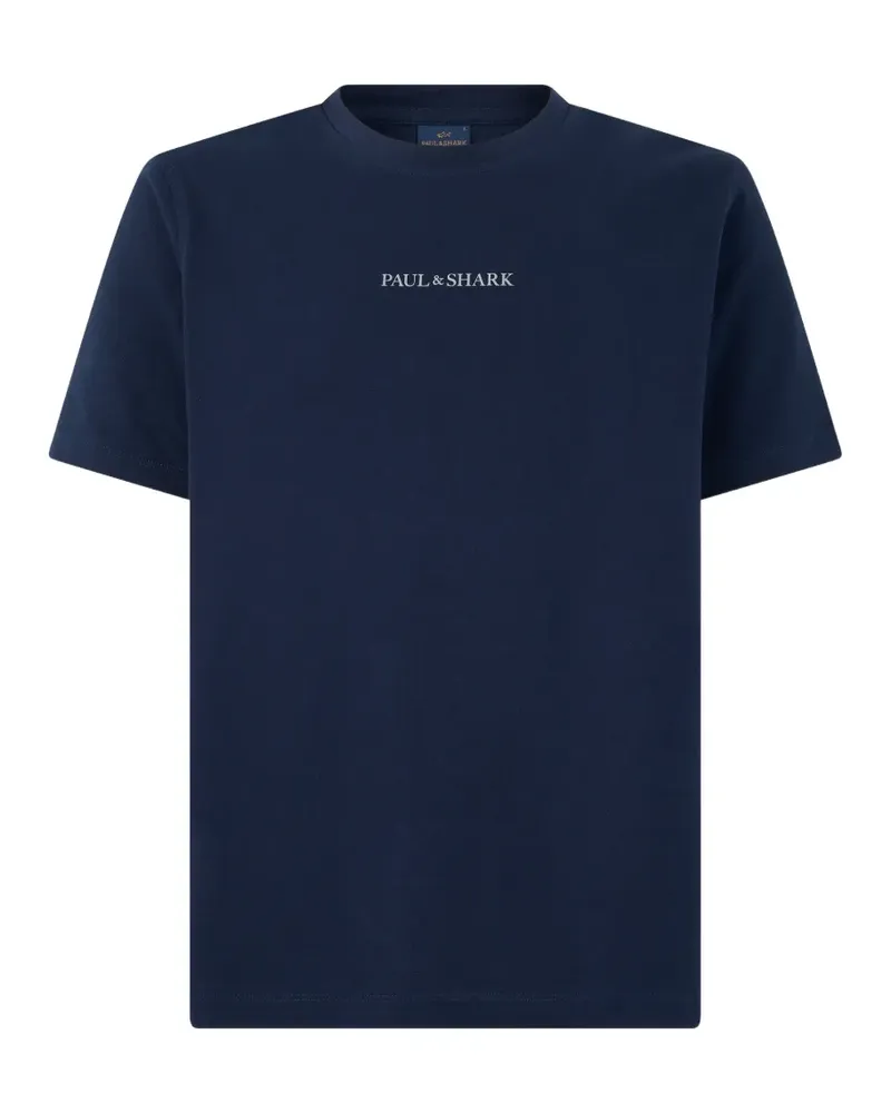 Paul & Shark logo-print cotton T-shirt - Blau Blau