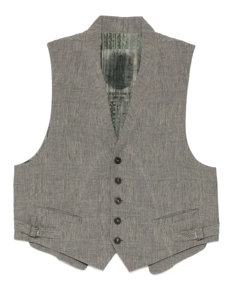 Ziggy Chen checked waistcoat - Grau Grau