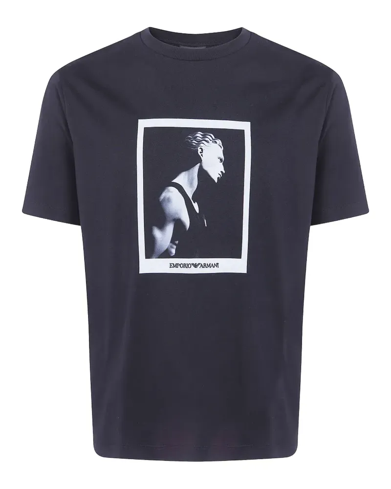 Emporio Armani graphic-print T-shirt - Schwarz Schwarz