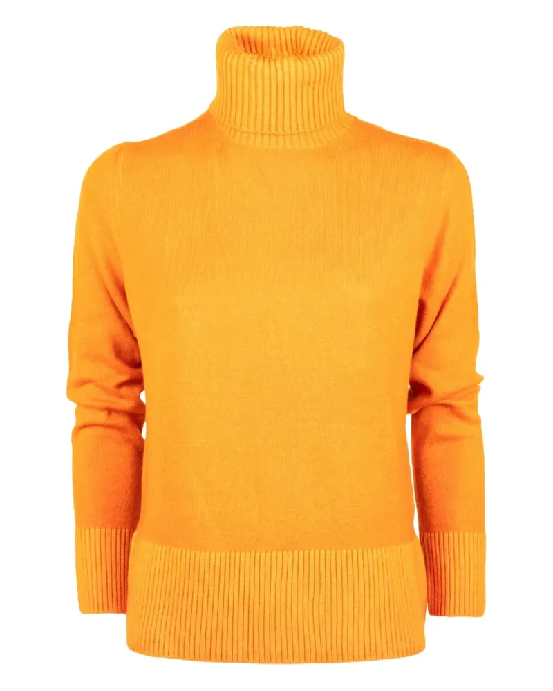 BASE Milano ribbed-trim roll-neck sweater - Orange Orange