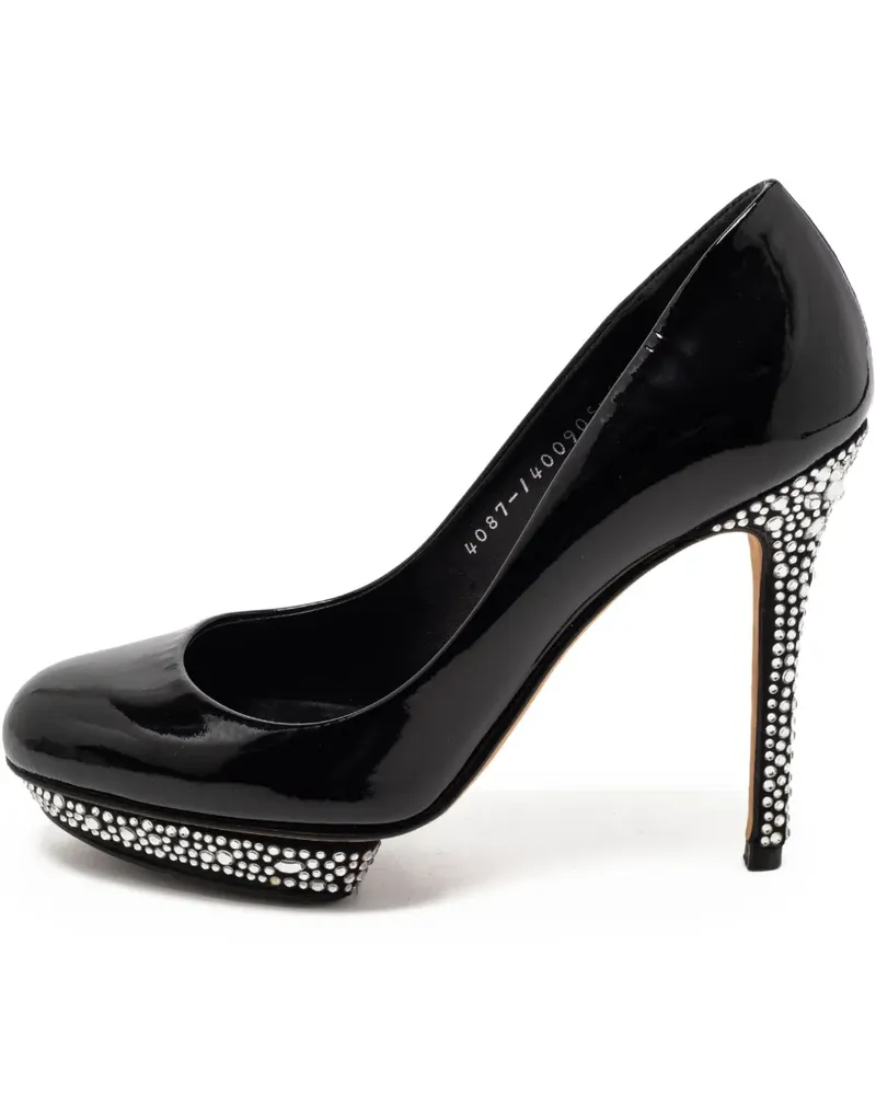 Gina Pre-owned Pumps mit Strassverzierung 110mm - Schwarz Schwarz