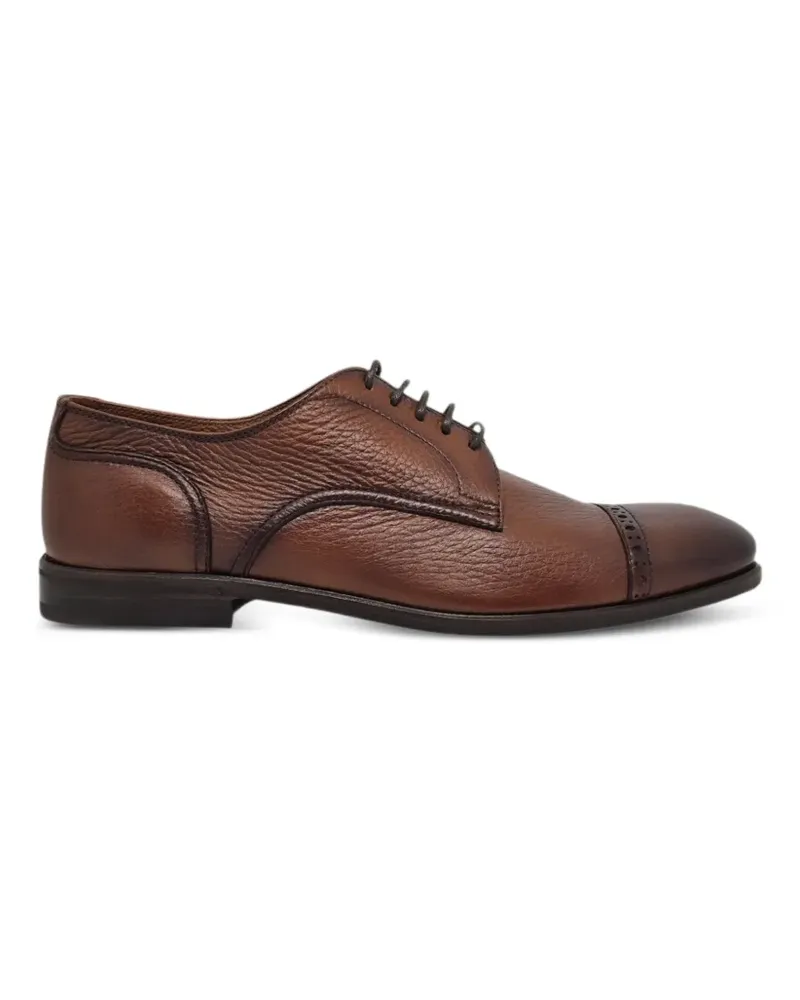 Henderson textured cap-toe derby shoes - Braun Braun