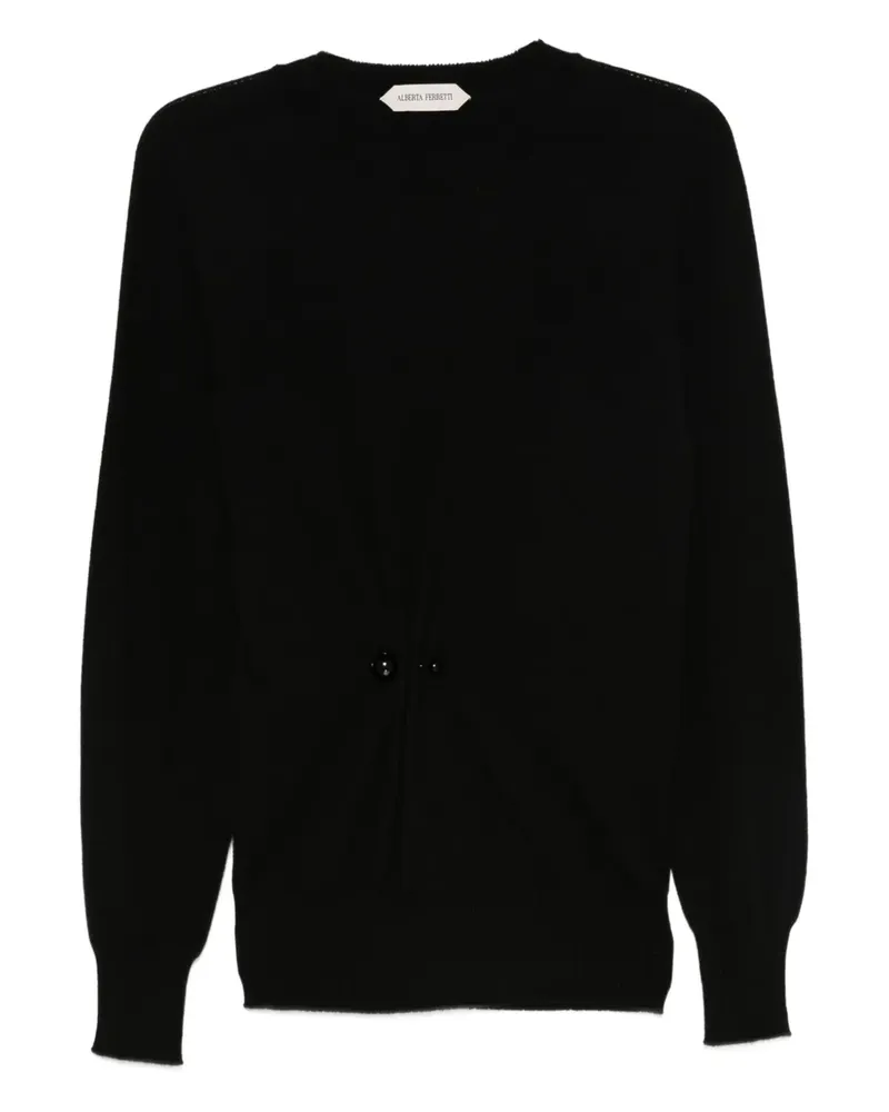 Alberta Ferretti Pullover mit Knopfverzierung - Schwarz Schwarz