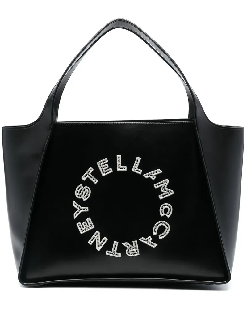 Stella McCartney Handtasche mit Lochstickerei - Schwarz Schwarz