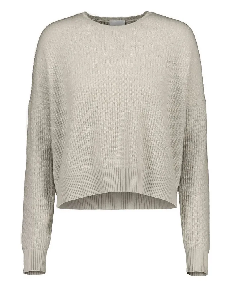 ALLUDE Gerippter Pullover - Grau Grau