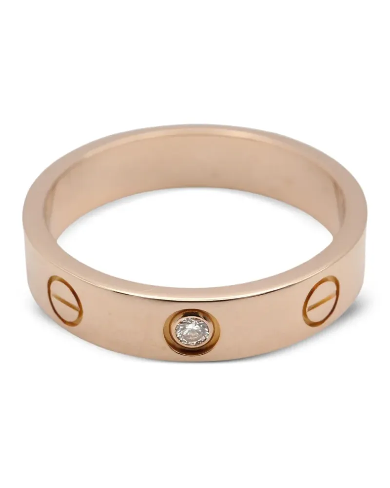 Cartier 2010s mini Love Ring mit Diamant - Rosa Rosa