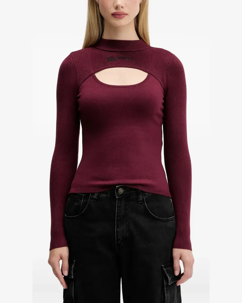 Karl Lagerfeld Gerippter Pullover - Rot Rot