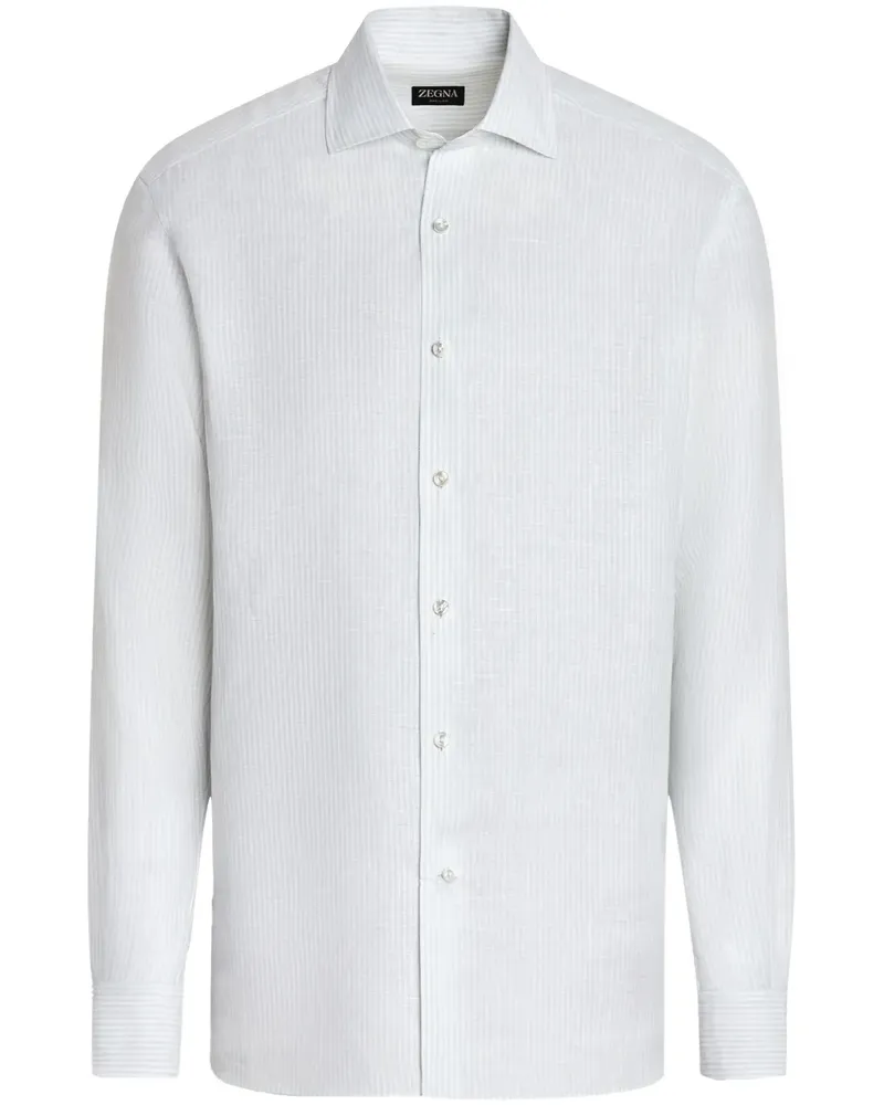 Ermenegildo Zegna Oasi Lino Hemd - Weiß Weiß