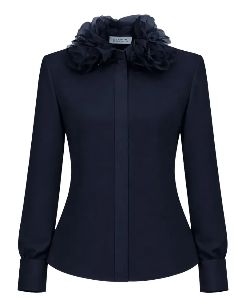 Gloria Coelho Bluse mit Blumenmotiv - Blau Blau