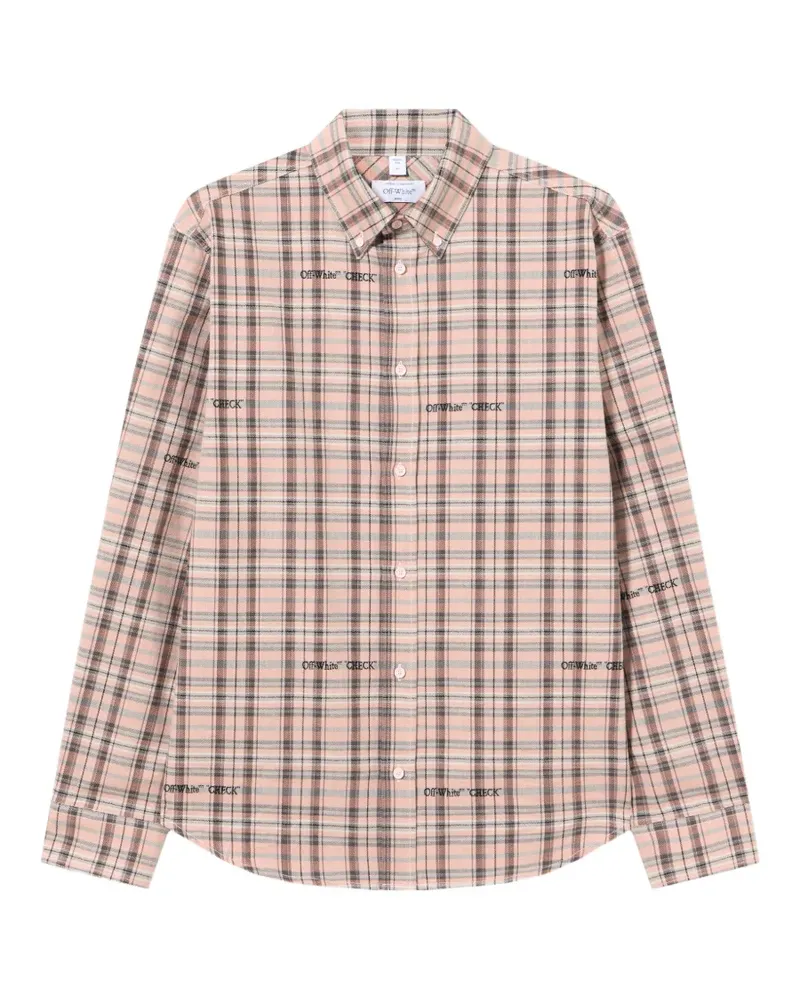 OFF-WHITE Kariertes Flanellhemd - Nude Nude