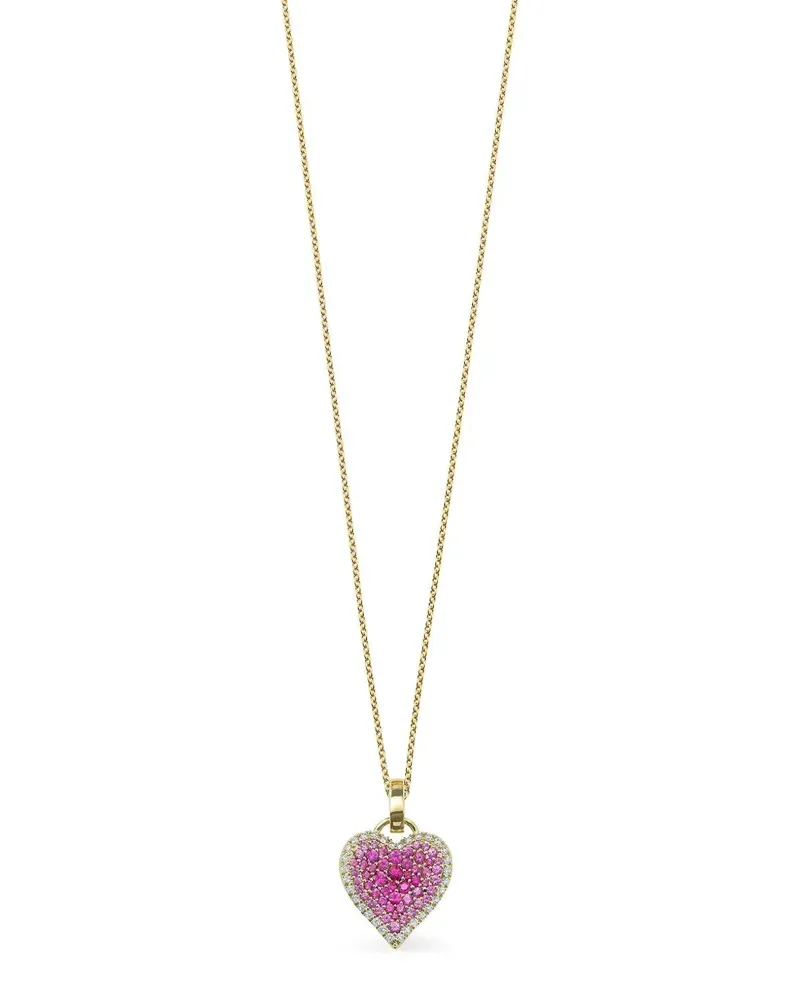 Robinson Pelham 14kt Fortune Heart Gelbgoldhalskette mit Saphir Gold