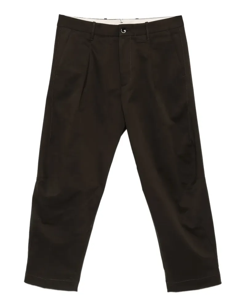 nine:inthe:morning Straight-Leg-Hose mit Falten - Braun Braun