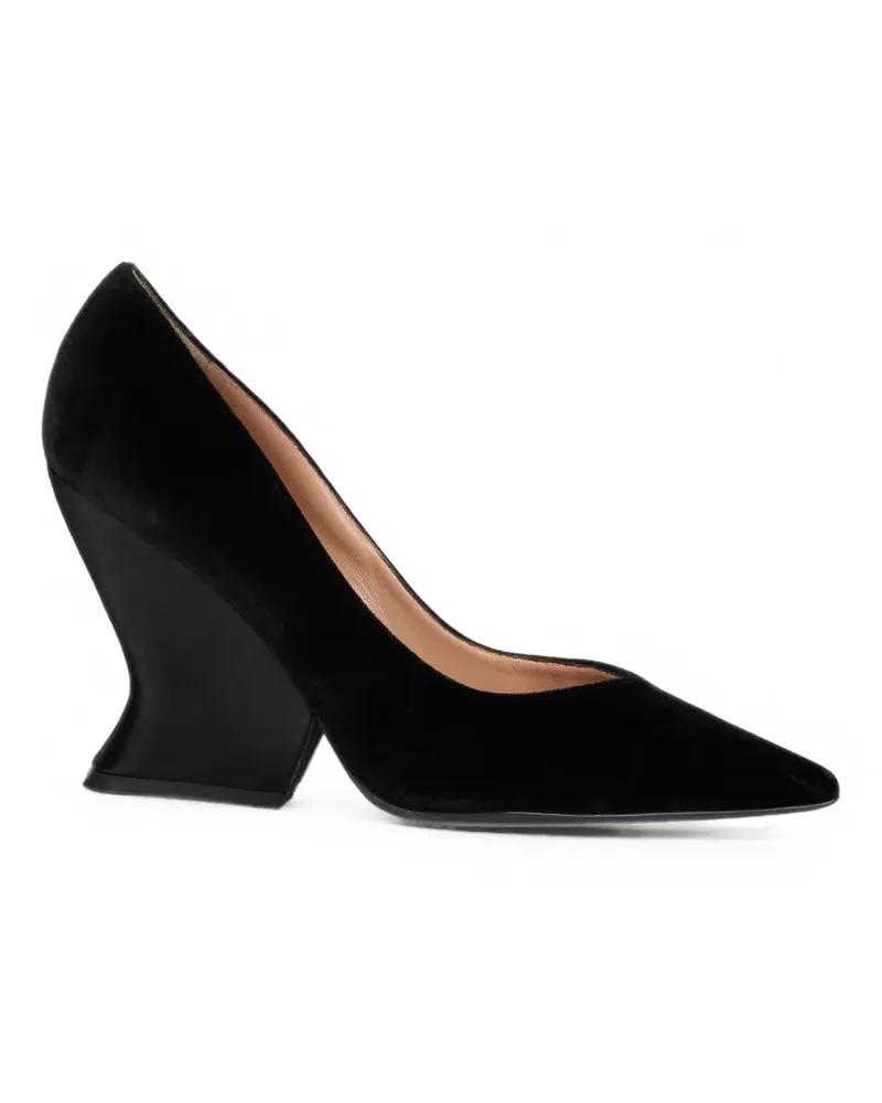 Alberta Ferretti sculptural geometric-heel pumps - Schwarz Schwarz